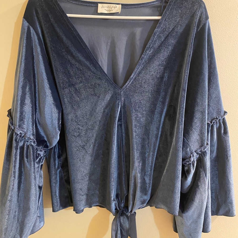 Blue Velvet Lavender Field Top